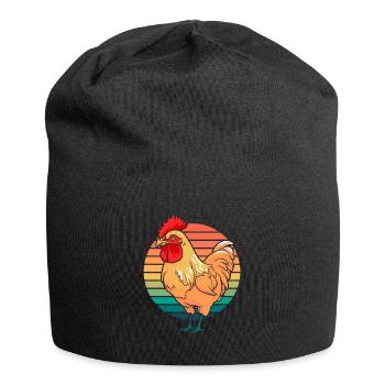 Huhn Henne - Jersey-Beanie - Schwarz - Vorne