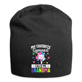 Roue de charrette de gymnastique - Bonnet en jersey - noir - Devant