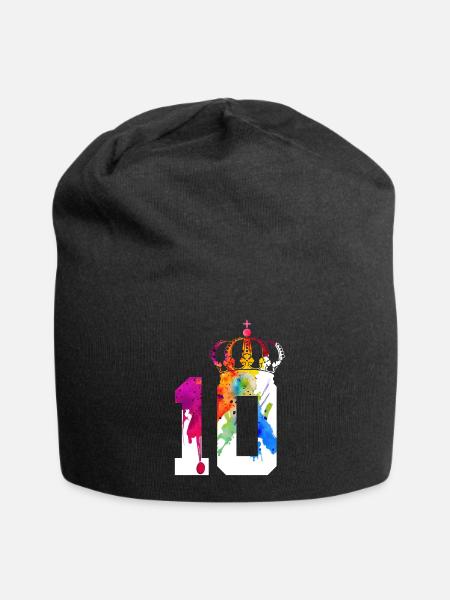 KING 10 JAHRE QUEEN 10. GEBURTSTAG - Jersey-Beanie - Schwarz