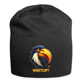 Was geht ab! Tukan Dschungel Vogel - Jersey-Beanie - Schwarz - Vorne