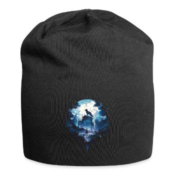 Majestic Wolf Wolves - Jersey Beanie - black - Front