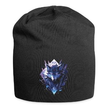 Majestätischer Wolf Wölfe - Jersey-Beanie - Schwarz - Vorne