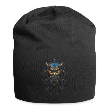 Steampunk Mechanische Eule Viktorianisch Vogel - Jersey-Beanie - Schwarz - Vorne