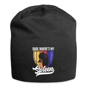 Milz-Entfernung Splenektomie OP Lustiger Spruch - Jersey-Beanie - Schwarz - Vorne