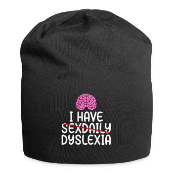 Drôle de conscience de la dyslexie Dyslexique - Bonnet en jersey - noir - Devant