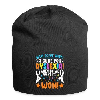 Drôle de prise de conscience de la dyslexie - Bonnet en jersey - noir - Devant