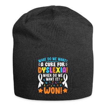 Lustiges Legasthenie-Bewusstsein - Jersey-Beanie - Anthrazit - Vorne