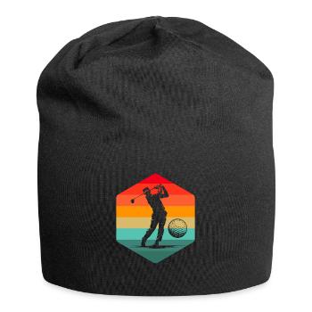 Golf Golfer Golfen - Jersey-Beanie - Schwarz - Vorne