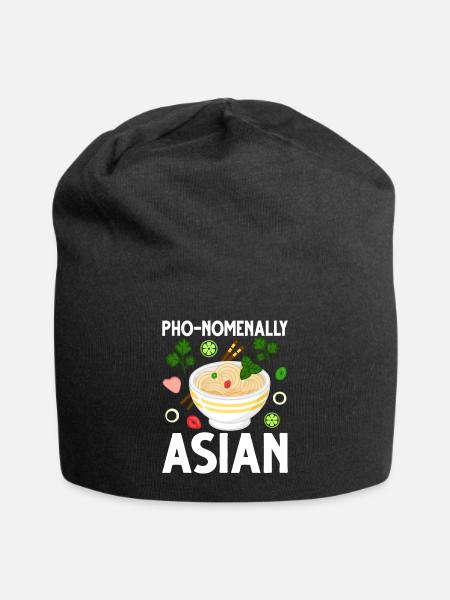 Vietnamesische Nudelsuppe Asiatisches Essen - Jersey-Beanie - Schwarz