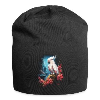 Kakadu Vogelliebhaber - Jersey-Beanie - Schwarz - Vorne