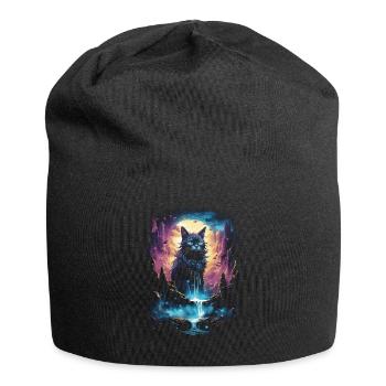Artwork Cat Kitten Fantasy Fairy Tale - Jersey Beanie - black - Front
