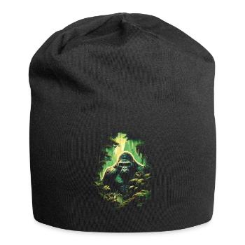Gorilla Kunstwerk Natur Tier - Jersey-Beanie - Schwarz - Vorne