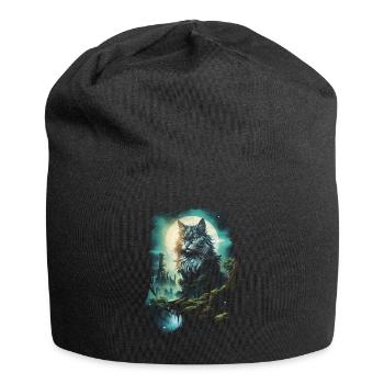 Artwork Cat Kitten Fantasy Fairy Tale - Jersey Beanie - black - Front