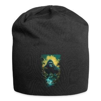 Gorilla Kunstwerk Natur Tier - Jersey-Beanie - Schwarz - Vorne