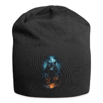 Fantasy Wolves Wolf Moonlight Illustration - Jersey Beanie - black - Front