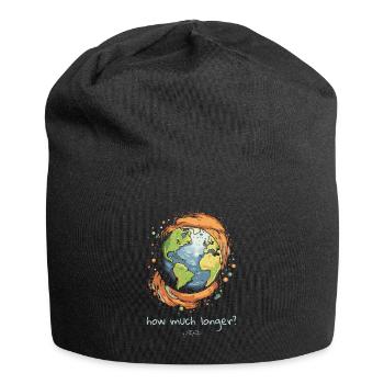 How much longer, sustainability earth - Jersey Beanie - black - Front
