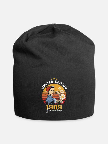 Décembre 1989 Cadeau d’anniversaire Décembre 1989 - Bonnet en jersey - noir