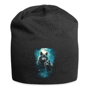 Fantasy Wolf Moon Wolf Pack Mythology - Jersey Beanie - black - Front