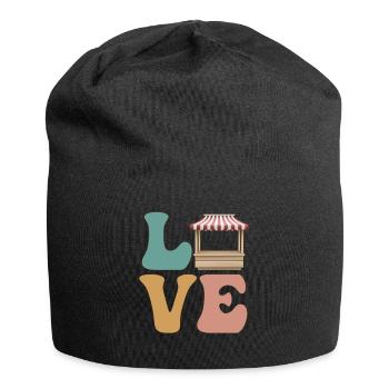 Flohmarkt Garagenverkauf Thrifting - Jersey-Beanie - Schwarz - Vorne