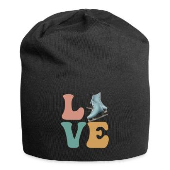 Figure Skating Ice Skating Ice Skater - Jersey Beanie - black - Front