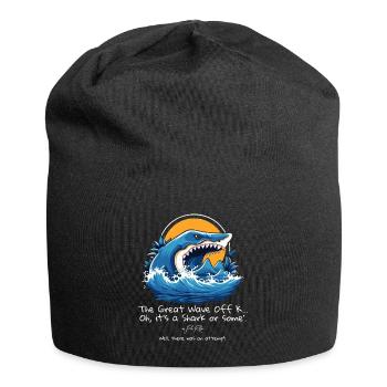 Le grand requin Kanagawa : ça valait le coup d’essayer - Bonnet en jersey - noir - Devant