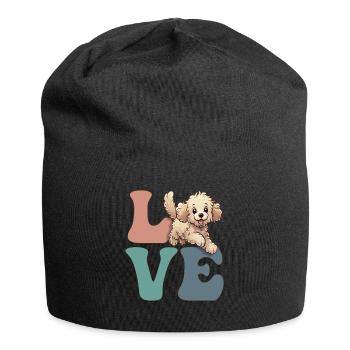 Golden Doodle Goldendoodle Hundeliebhaber - Jersey-Beanie - Schwarz - Vorne