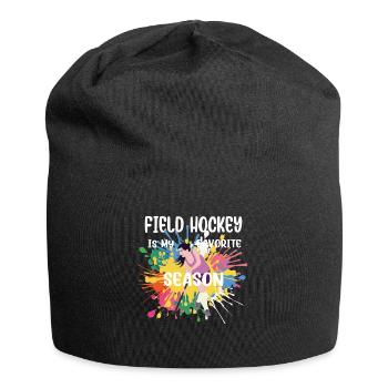 Le hockey sur gazon est ma saison préférée de hockey en salle - Bonnet en jersey - noir - Devant