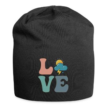 Meteorologie Wetterfrosch Meteorologe - Jersey-Beanie - Schwarz - Vorne