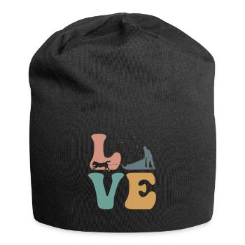 Mushing Sled Dog Sled Dog Handler - Jersey Beanie - black - Front