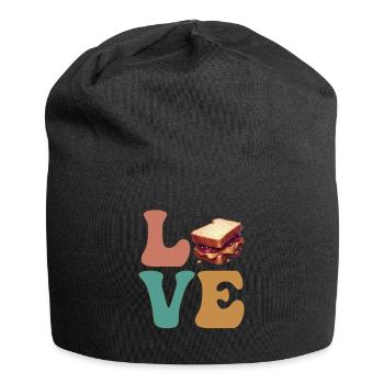 Erdnussbutter und Gelee PB & J - Jersey-Beanie - Schwarz - Vorne