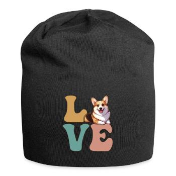 Pembroke Welsh Corgi amoureux des chiens - Bonnet en jersey - noir - Devant