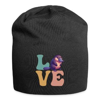 Cute platypus - Jersey Beanie - black - Front