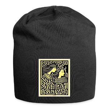 Two lovers in a labyrinth - Jersey Beanie - black - Front
