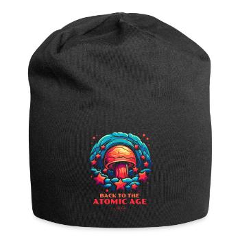 Zurück ins Atomzeitalter - Jersey-Beanie - Schwarz - Vorne
