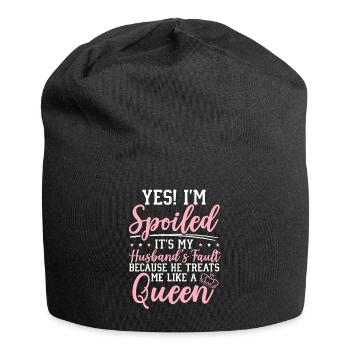 Valentinstag-Geschenk Ehefrau Freundin 14. Februar - Jersey-Beanie - Schwarz - Vorne