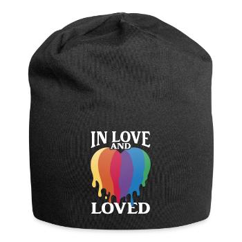 Valentine's Day Gift Wife Girlfriend February 14 - Jersey Beanie - black - Front