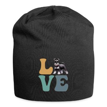Schnauzer Dog Lover - Jersey Beanie - black - Front