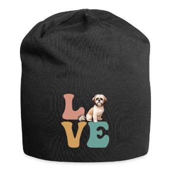 Shih Tzu Amoureux des chiens - Bonnet en jersey - noir - Devant