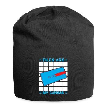 Beruf Bester Fliesenleger Geschenk-Idee - Jersey-Beanie - Schwarz - Vorne