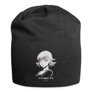 C'est ce que c'est : anime manga dessin animé femme - Bonnet en jersey - noir - Devant
