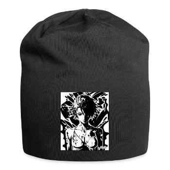 fille d’anime affiche fille - Bonnet en jersey - noir - Devant