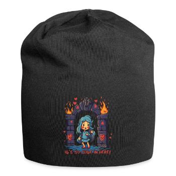 Anime Mädchen und der niedliche Kerker - Jersey-Beanie - Schwarz - Vorne
