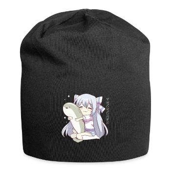 Sacabambaspis Fish Meme Japanese Anime Girl - Jersey Beanie - black - Front
