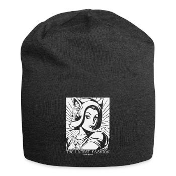 Cat Ears Hats: The Latest Fashion - Jersey Beanie - charcoal grey - Front