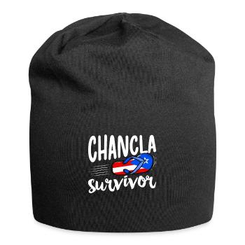 La Chancla Puerto Rican Flag Puerto Rico - Jersey Beanie - black - Front