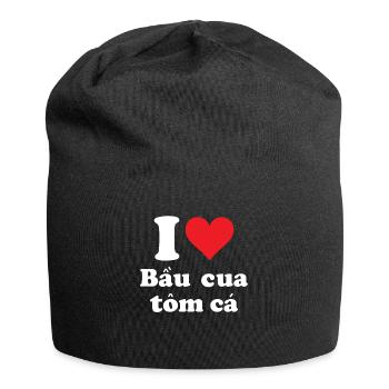 Vietnamese Game Food Cube - Jersey Beanie - black - Front