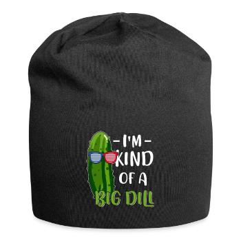 Cornichon végétarien végétalien - Bonnet en jersey - noir - Devant