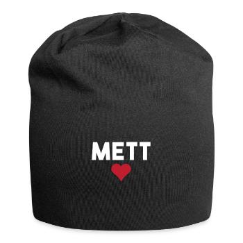Mett Fleischher Lovers of Mettigel and meat - Jersey Beanie - black - Front