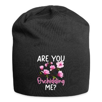 Funny Houseplant Orchid Gardening - Jersey Beanie - black - Front
