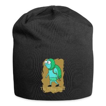 Der Wandernde Schnecke - Jersey-Beanie - Schwarz - Vorne